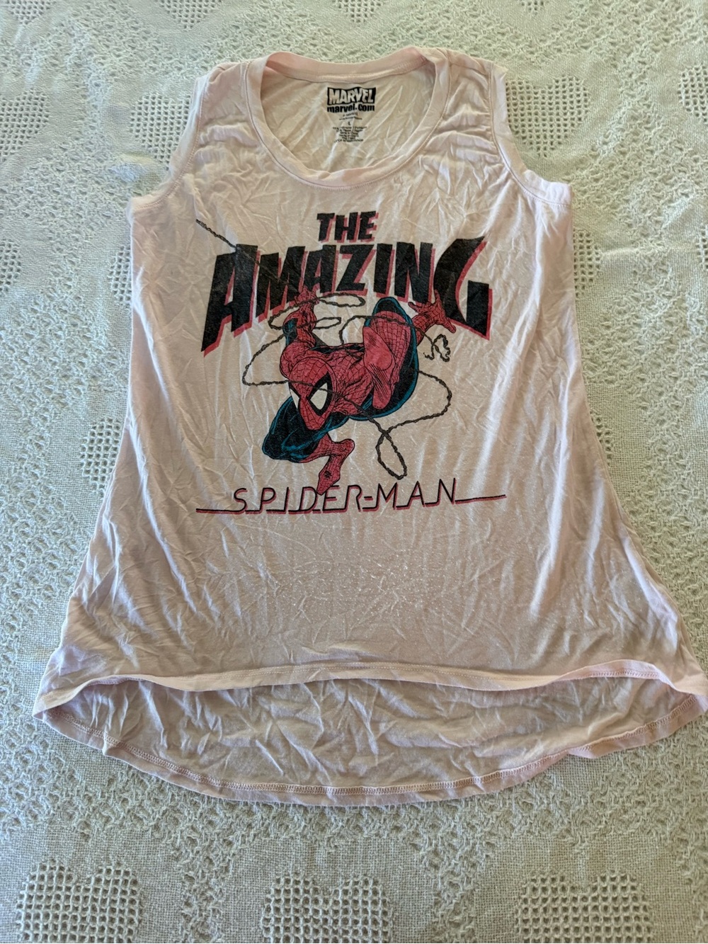 Marvel Spiderman Sheer Tank Top (L)